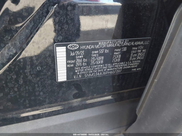 Hyundai Santa Fe Sel 2023 5NMS34AJ6PH607397 Image 9