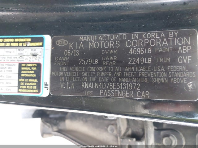 Продаж на аукціоні авто 2014 Kia Cadenza Premium, vin: KNALN4D76E5131972, номер лоту: 44756676