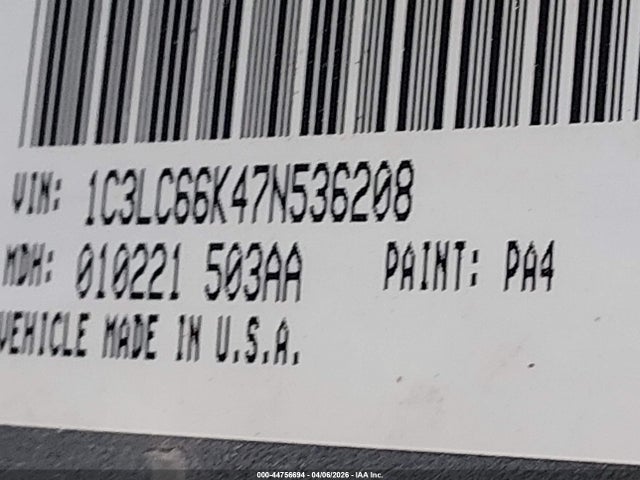 2007 CHRYSLER SEBRING 1C3LC66K47N536208 Photo 8