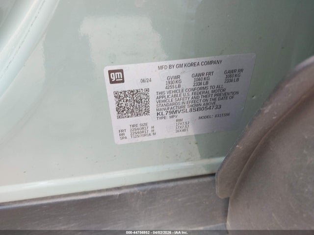 KL79MVSL8SB054733 Chevrolet Trailblazer Fwd Activ