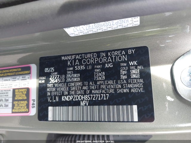 KNDPZDDH8S7271717 KIA Sportage Plug-in Hybrid X-line Prestige