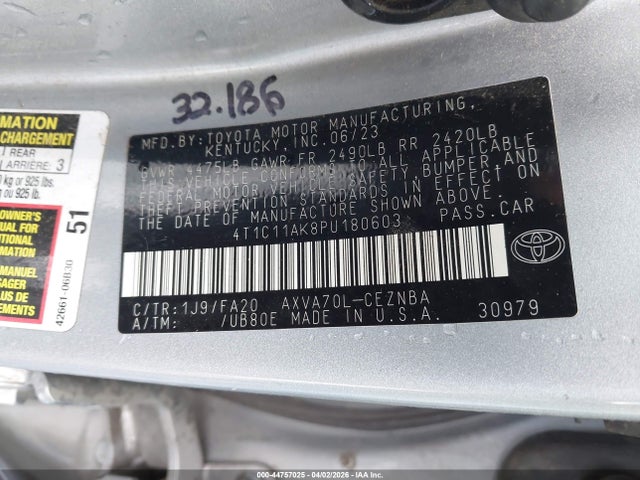 Toyota CAMRY LE 2023 4T1C11AK8PU180603 Image 9