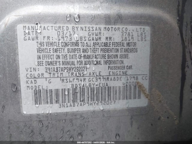 2017 NISSAN SENTRA 3N1AB7AP9HY292027 Photo 8