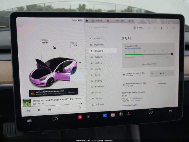Продажа на аукционе авто 2021 Tesla Model 3 Standard Range Plus Rear-wheel Drive, vin: 5YJ3E1EA2MF911427, номер лота: 44757280