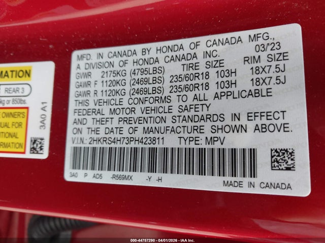 2023 HONDA CR-V 2HKRS4H73PH423811 Photo 8
