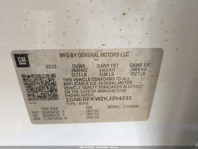 1GNERFKW2KJ254233 Chevrolet Traverse Ls