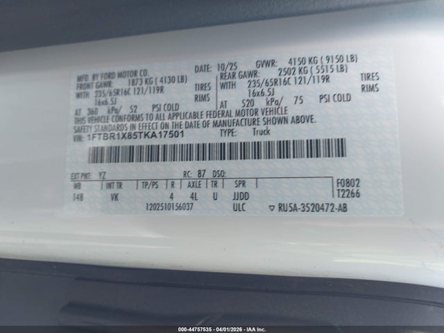 Ford Transit-250 2026 1FTBR1X85TKA17501 Image 9