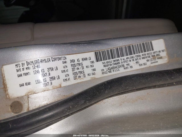 2004 JEEP GRAND CHEROKEE 1J4GW48S44C324786 Photo 8