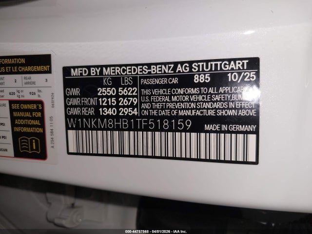 W1NKM8HB1TF518159 Mercedes-Benz Amg Glc 43 4matic