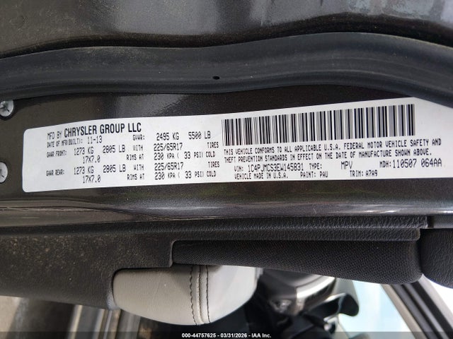 Продаж на аукціоні авто 2014 Jeep Cherokee Latitude, vin: 1C4PJMCS3EW145831, номер лоту: 44757625