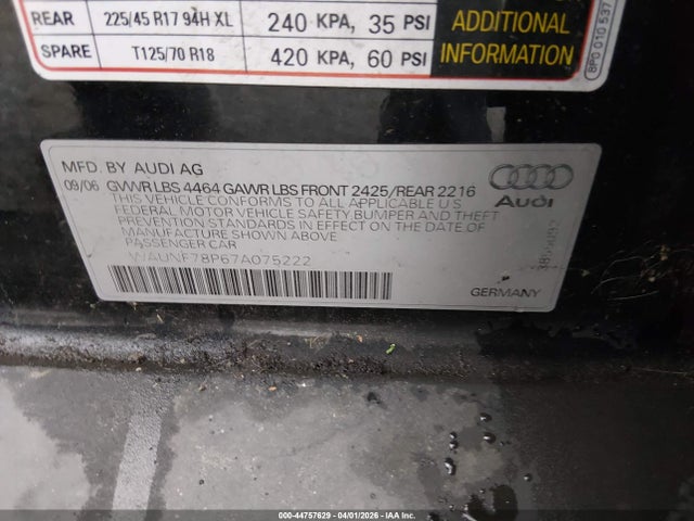 2007 AUDI A3 WAUNF78P67A075222 Photo 8