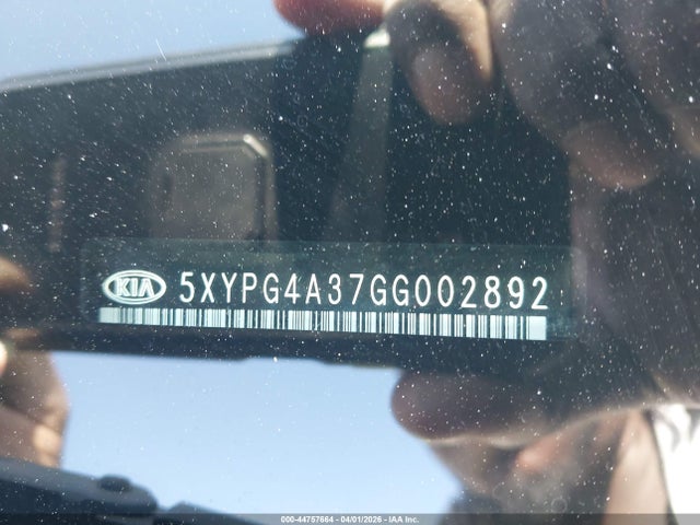 5XYPG4A37GG002892 KIA Sorento 2.4l Lx