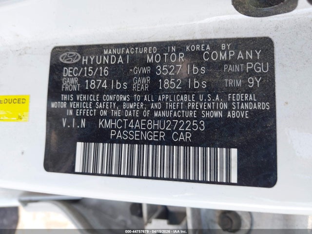 Hyundai ACCENT SE 2017 KMHCT4AE8HU272253 Image 9