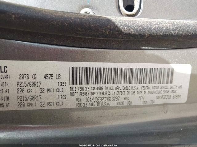 2012 JEEP COMPASS 1C4NJDEB2CD616297 Photo 8