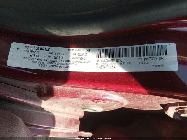 44757799 :رقم المزاد ، 1C3CCCAB0GN183746 vin ، 2016 Chrysler 200 Limited Platinum مزاد بيع