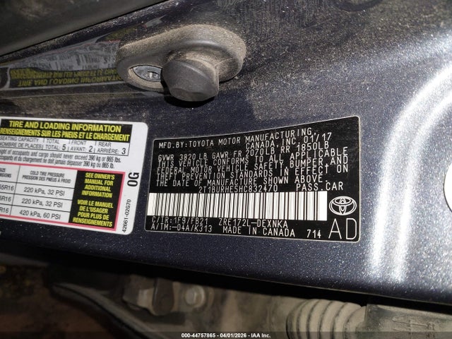 Toyota COROLLA LE 2017 2T1BURHE5HC832470 Image 9