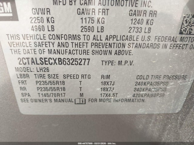 2011 GMC TERRAIN 2CTALSECXB6325277 Photo 8