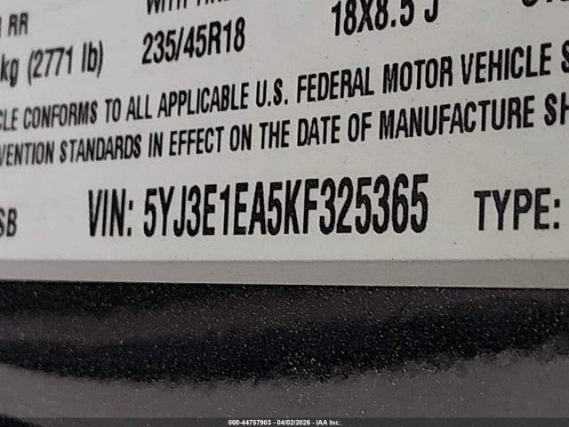 2019 TESLA MODEL 3 5YJ3E1EA5KF325365 Photo 8
