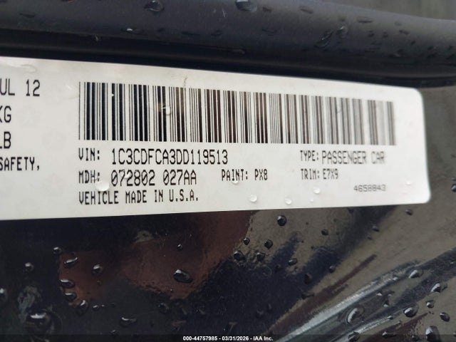 2013 DODGE DART 1C3CDFCA3DD119513 Photo 8