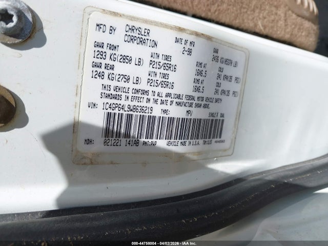 1998 CHRYSLER TOWN & COUNTRY 1C4GP64L9WB636219 Photo 8