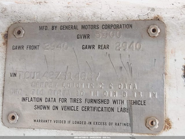 44758015 :رقم المزاد ، TCU148Z514837 vin ، 1978 Gmc Sierra مزاد بيع
