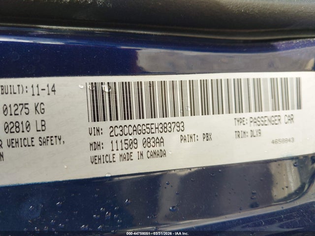 Продажа на аукционе авто 2014 Chrysler 300 300s, vin: 2C3CCAGG5EH383793, номер лота: 44758051