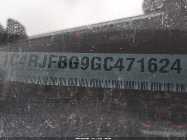 1C4RJFBG9GC471624 Jeep Grand Cherokee Limited