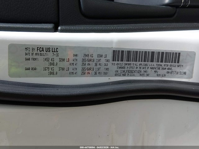 2016 JEEP GRAND CHEROKEE 1C4RJFBG9GC471624 Photo 8