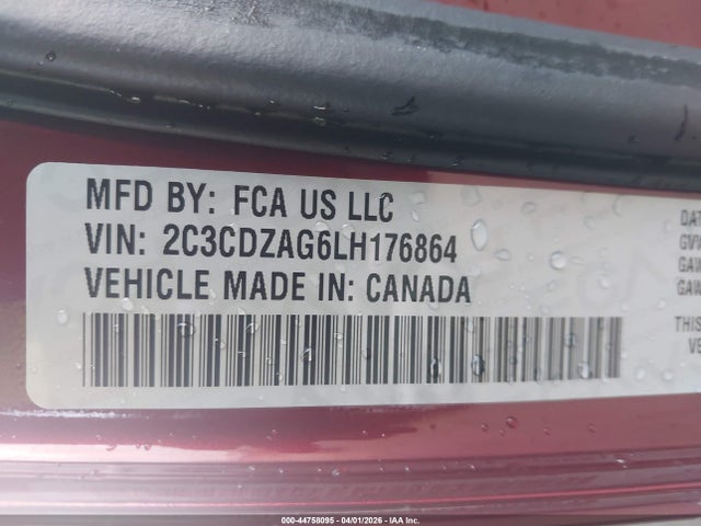 2020 DODGE CHALLENGER 2C3CDZAG6LH176864 Photo 8