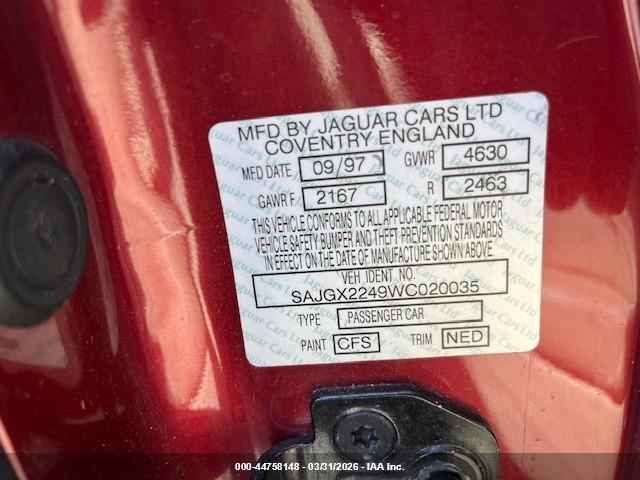 1998 JAGUAR XK8 SAJGX2249WC020035 Photo 8