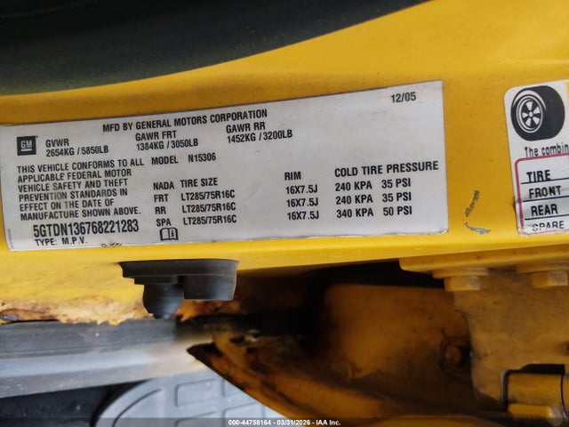 2006 HUMMER H3 SUV 5GTDN136768221283 Photo 8