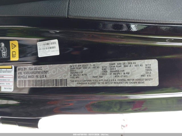 1C4RJXN63RW147501 Jeep Wrangler 4xe Sport S 4xe