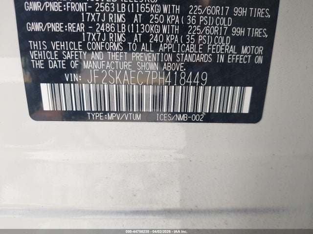 2023 SUBARU FORESTER JF2SKAEC7PH418449 Photo 8