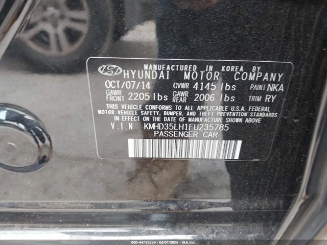 KMHD35LH1FU235785 Hyundai ELANTRA GT
