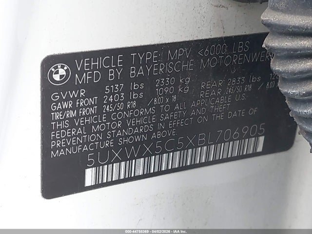 2011 BMW X3 5UXWX5C5XBL706905 Photo 8