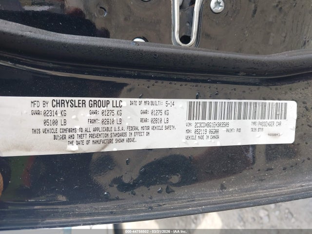 Aukcja sprzedaży 2014 Dodge Charger Se, vin: 2C3CDXBG1EH303509, numer aukcji: 44758502