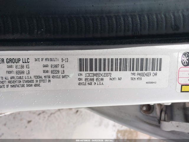 Продаж на аукціоні авто 2014 Chrysler 200 Lx, vin: 1C3CCBAB5EN123372, номер лоту: 44758635
