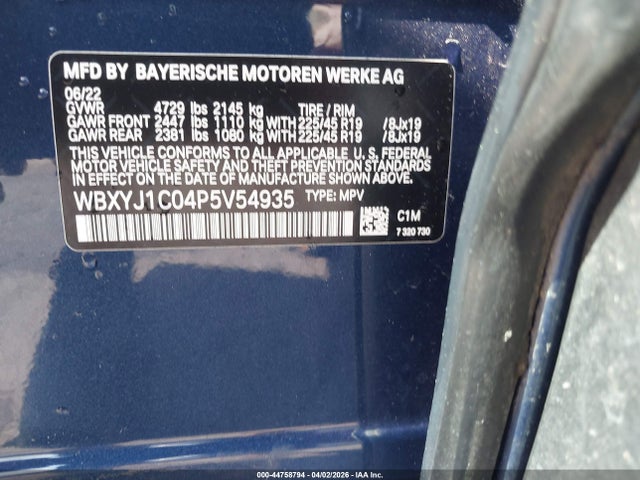 Aukcja sprzedaży 2023 Bmw X2 Xdrive28i, vin: WBXYJ1C04P5V54935, numer aukcji: 44758794
