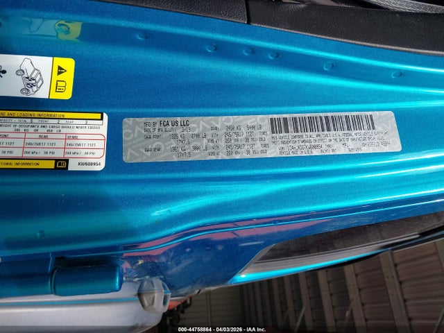 44758864 :رقم المزاد ، 1C4HJXDG7KW608954 vin ، 2019 Jeep Wrangler Unlimited Sport S 4x4 مزاد بيع