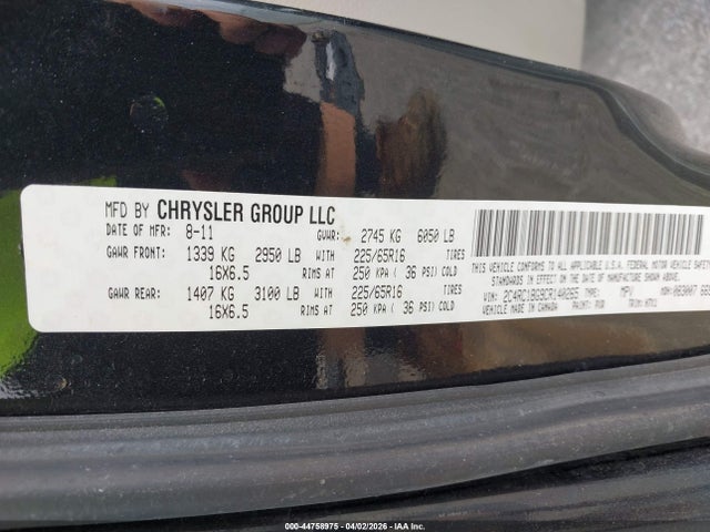 2012 CHRYSLER TOWN & COUNTRY 2C4RC1BG9CR140265 Photo 8