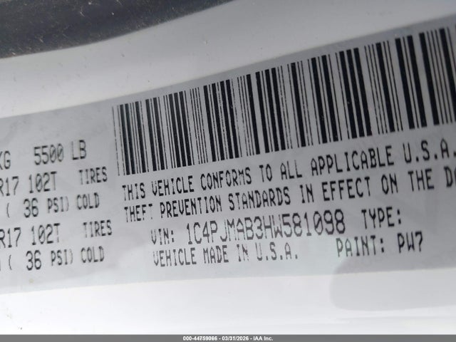 2017 JEEP CHEROKEE 1C4PJMAB3HW581098 Photo 8