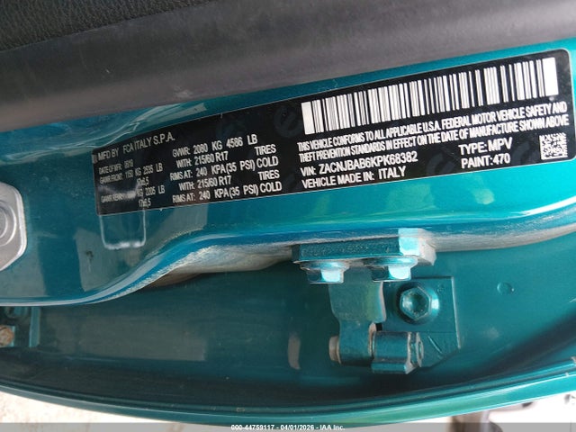 Продажа на аукционе авто 2019 Jeep Renegade Upland 4x4, vin: ZACNJBAB6KPK68382, номер лота: 44759117