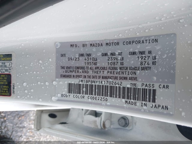 44759155 :رقم المزاد ، JM1BPBNY1R1702642 vin ، 2024 Mazda Mazda3 2.5 Turbo Premium Plus مزاد بيع