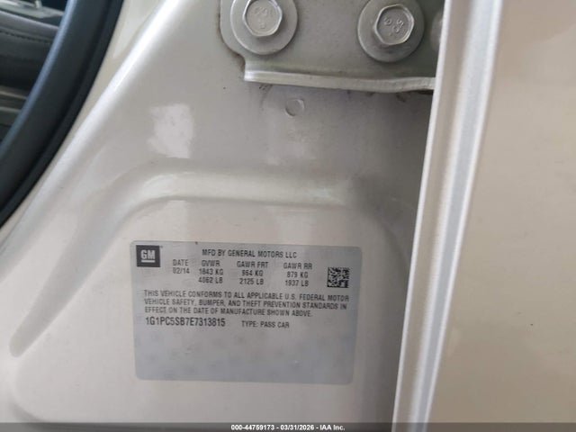 Chevrolet Cruze 1lt Auto 2014 1G1PC5SB7E7313815 Image 9