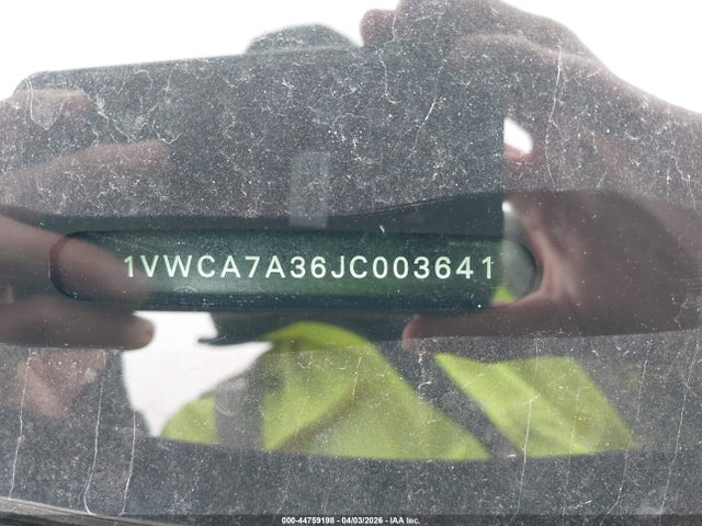 Продаж на аукціоні авто 2018 Volkswagen Passat 2.0t Sel Premium, vin: 1VWCA7A36JC003641, номер лоту: 44759198