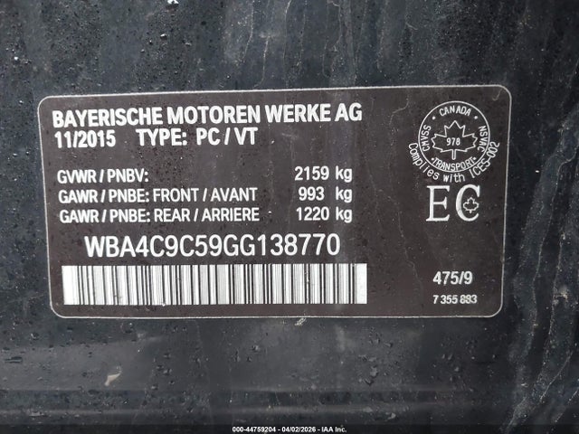 Продаж на аукціоні авто 2016 Bmw 428i Gran Coupe Xdrive, vin: WBA4C9C59GG138770, номер лоту: 44759204