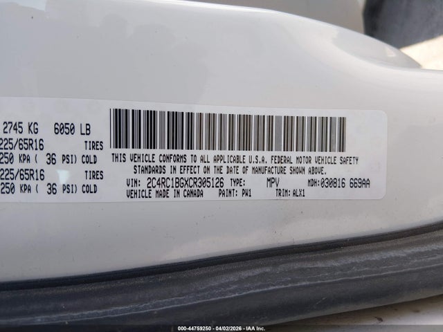 2012 CHRYSLER TOWN & COUNTRY 2C4RC1BGXCR305126 Photo 8