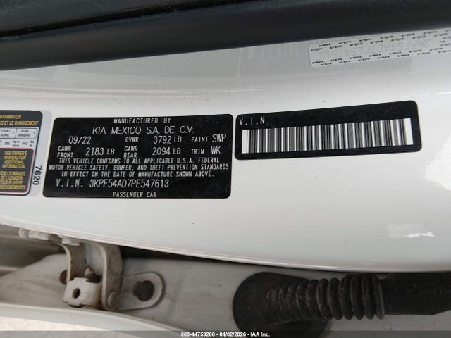 Продажа на аукционе авто 2023 Kia Forte Gt-line, vin: 3KPF54AD7PE547613, номер лота: 44759268