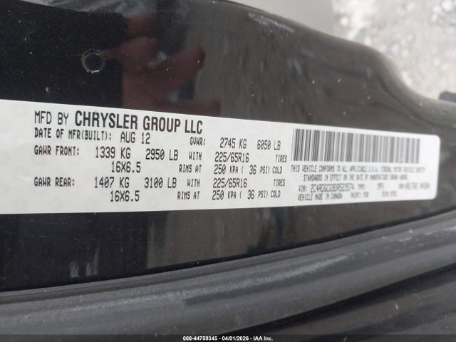Aukcja sprzedaży 2013 Dodge Grand Caravan Sxt, vin: 2C4RDGCG9DR523574, numer aukcji: 44759345