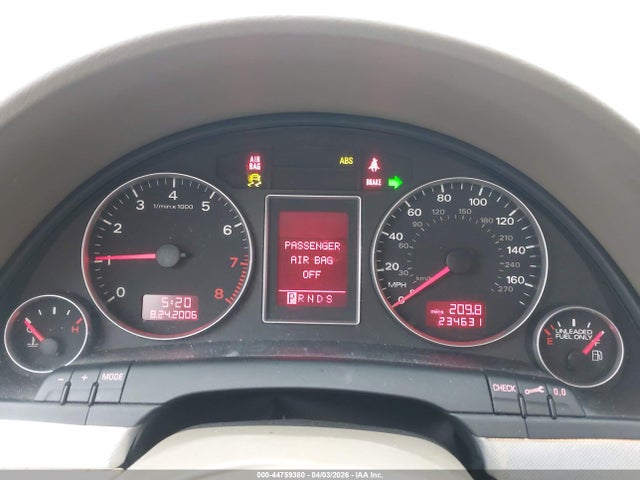 2008 Audi A4 2.0t მანქანა იყიდება აუქციონზე, vin: WAUDF78E68A056021, აუქციონის ნომერი: 44759380